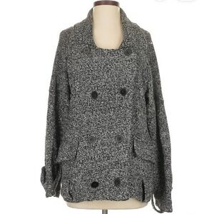 Free People Women's‎ Gray Knit Button Front Cardigan Sweater Jacket